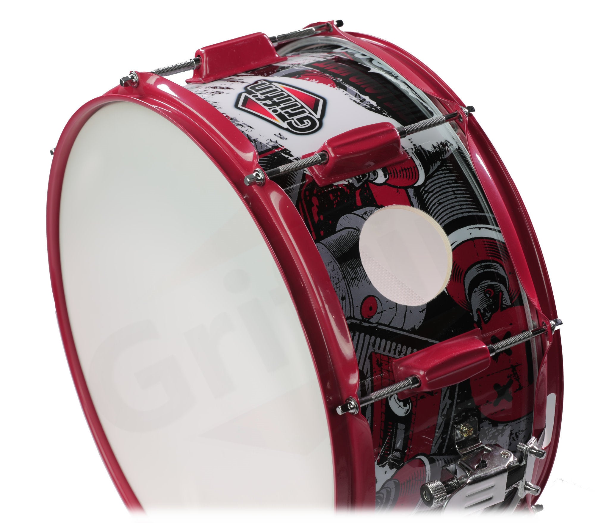 Birch Wood Snare Drum Shell with Large Oversize Vent Holes - GeekStands.com