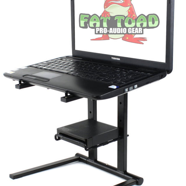 Folding DJ Laptop Stand with Tray | Computer PC Mount - GeekStands.com