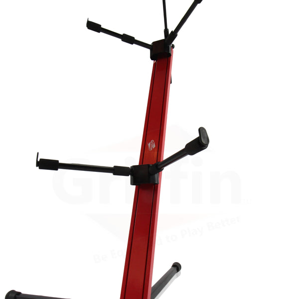 Column Keyboard Stand Red 2Tier DJ Keyboard Stand