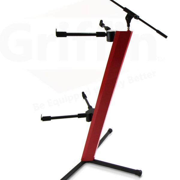 Column Keyboard Stand Red 2Tier DJ Keyboard Stand
