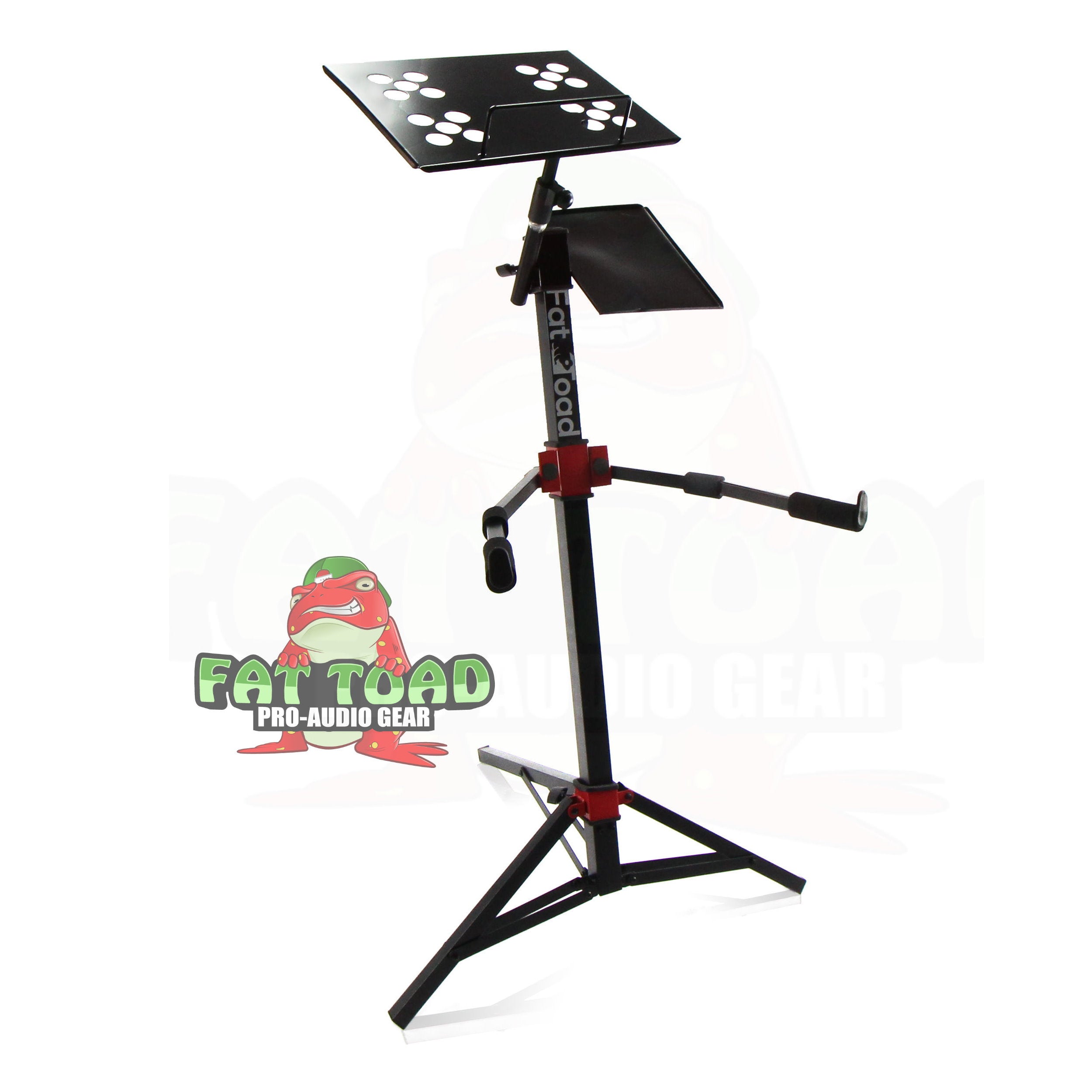 Double Laptop Stand for Djs Mobile Disc Jockey PC Table Clamp Gear