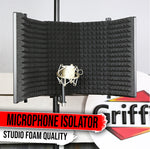 Microphone Diffusion Acoustic Foam - GRIFFIN Recording Soundproof Mic Insulation