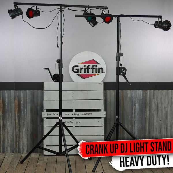 analogi Northern pant Trussing Crank Up Stands By Griffin | DJ Lighting Package with Stage Light  Stands - GeekStands.com